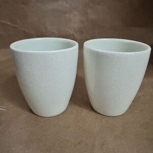 Set of 2 Vintage Starbucks Crackle Glaze Tea Mugs.
